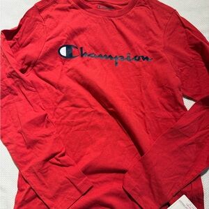 Bundle of 2 Champion Long Sleeve Shirts - 1 red(NWT) 1 black (NWOT)